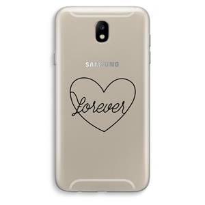 CaseCompany Forever heart black: Samsung Galaxy J7 (2017) Transparant Hoesje