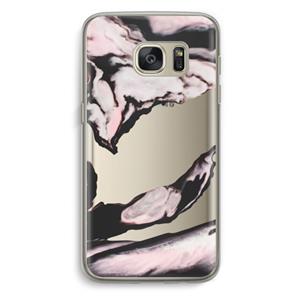CaseCompany Roze stroom: Samsung Galaxy S7 Transparant Hoesje