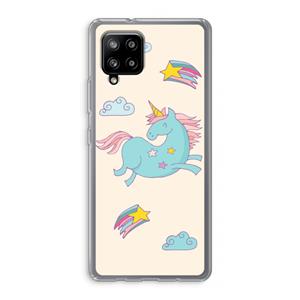 CaseCompany Vliegende eenhoorn: Samsung Galaxy A42 5G Transparant Hoesje