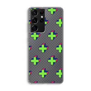 CaseCompany 8-bit N°10: Samsung Galaxy S21 Ultra Transparant Hoesje