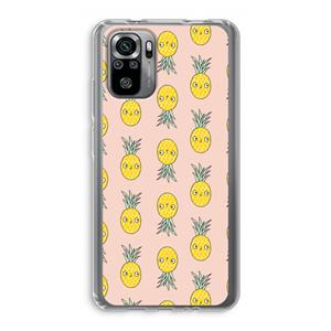 CaseCompany Ananas: Xiaomi Redmi Note 10S Transparant Hoesje
