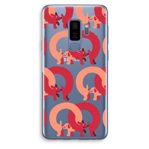 CaseCompany Dogs: Samsung Galaxy S9 Plus Transparant Hoesje