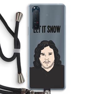 CaseCompany Let It Snow: Sony Xperia 5 II Transparant Hoesje met koord