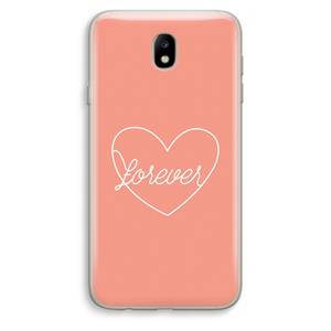 CaseCompany Forever heart: Samsung Galaxy J7 (2017) Transparant Hoesje