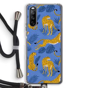CaseCompany Luipaard: Sony Sony Xperia 10 III Transparant Hoesje met koord