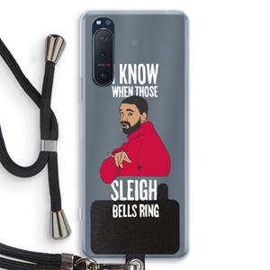 CaseCompany Sleigh Bells Ring: Sony Xperia 5 II Transparant Hoesje met koord