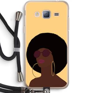 CaseCompany Golden hour: Samsung Galaxy J3 (2016) Transparant Hoesje met koord