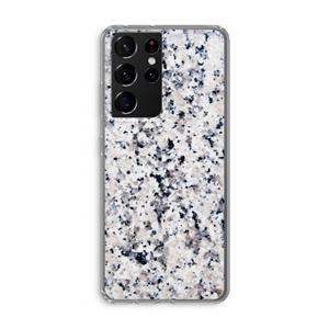 CaseCompany Gespikkelde marmer: Samsung Galaxy S21 Ultra Transparant Hoesje