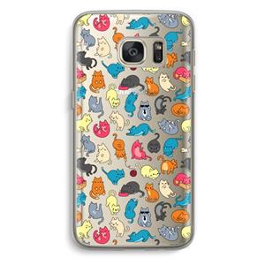 CaseCompany Kleurrijke katten: Samsung Galaxy S7 Transparant Hoesje