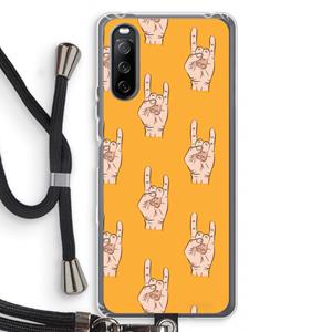 CaseCompany Rock: Sony Sony Xperia 10 III Transparant Hoesje met koord
