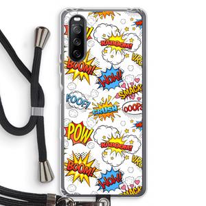CaseCompany Pow Smack: Sony Sony Xperia 10 III Transparant Hoesje met koord