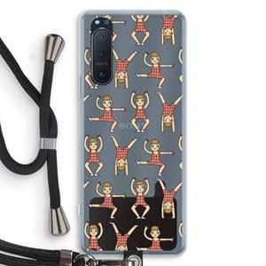 CaseCompany Gymboys: Sony Xperia 5 II Transparant Hoesje met koord