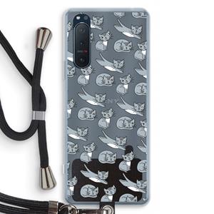 CaseCompany Poezen: Sony Xperia 5 II Transparant Hoesje met koord