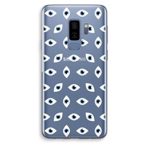 CaseCompany Eyes pattern: Samsung Galaxy S9 Plus Transparant Hoesje