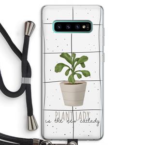 CaseCompany Kamerplant op vensterruit: Samsung Galaxy S10 Plus Transparant Hoesje met koord