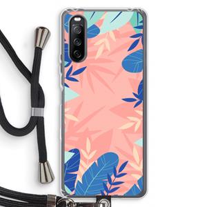 CaseCompany Tropisch: Sony Sony Xperia 10 III Transparant Hoesje met koord
