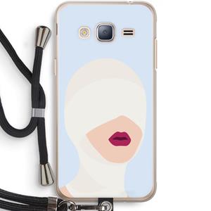 CaseCompany Incognito: Samsung Galaxy J3 (2016) Transparant Hoesje met koord