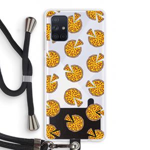CaseCompany You Had Me At Pizza: Samsung Galaxy A71 Transparant Hoesje met koord