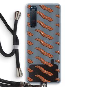 CaseCompany Bacon to my eggs #2: Sony Xperia 5 II Transparant Hoesje met koord