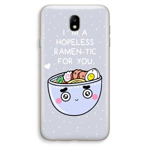 CaseCompany I'm A Hopeless Ramen-Tic For You: Samsung Galaxy J7 (2017) Transparant Hoesje