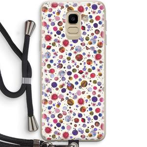 CaseCompany Planets Space: Samsung Galaxy J6 (2018) Transparant Hoesje met koord