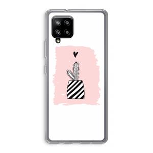 CaseCompany Zwart-wit cactus: Samsung Galaxy A42 5G Transparant Hoesje