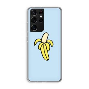 CaseCompany Banana: Samsung Galaxy S21 Ultra Transparant Hoesje