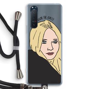CaseCompany Ashley: Sony Xperia 5 II Transparant Hoesje met koord