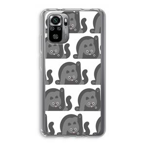 CaseCompany Cats: Xiaomi Redmi Note 10S Transparant Hoesje