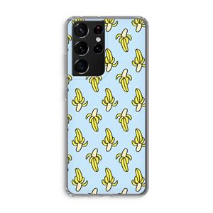 CaseCompany Bananas: Samsung Galaxy S21 Ultra Transparant Hoesje