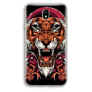 CaseCompany Tiger and Rattlesnakes: Samsung Galaxy J7 (2017) Transparant Hoesje