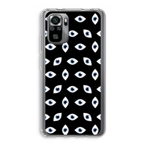 CaseCompany Eyes pattern: Xiaomi Redmi Note 10S Transparant Hoesje