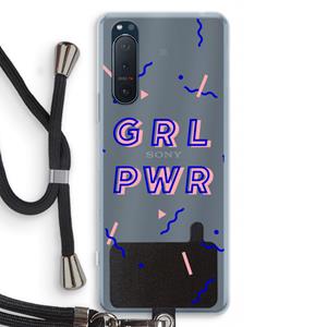 CaseCompany GRL PWR: Sony Xperia 5 II Transparant Hoesje met koord