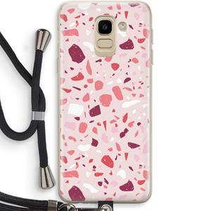 CaseCompany Terrazzo N°15: Samsung Galaxy J6 (2018) Transparant Hoesje met koord