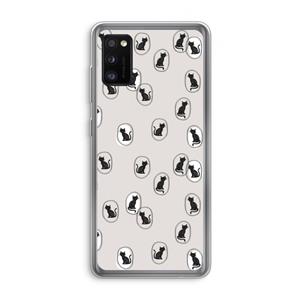 CaseCompany Miauw: Samsung Galaxy A41 Transparant Hoesje