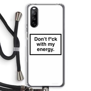 CaseCompany My energy: Sony Sony Xperia 10 III Transparant Hoesje met koord