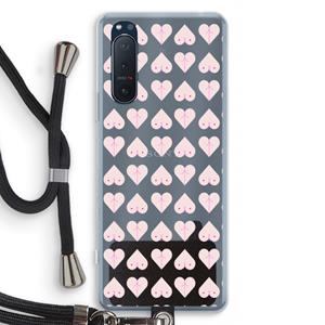 CaseCompany Ass 'n Titties: Sony Xperia 5 II Transparant Hoesje met koord
