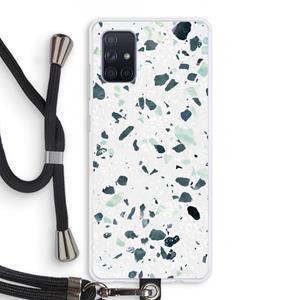 CaseCompany Terrazzo N°2: Samsung Galaxy A71 Transparant Hoesje met koord