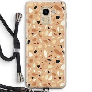CaseCompany Terrazzo N°17: Samsung Galaxy J6 (2018) Transparant Hoesje met koord
