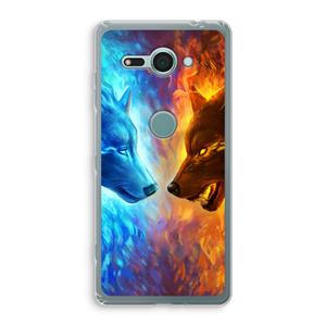 CaseCompany Fire & Ice: Sony Xperia XZ2 Compact Transparant Hoesje