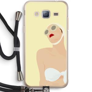 CaseCompany Summer: Samsung Galaxy J3 (2016) Transparant Hoesje met koord