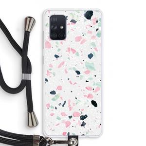 CaseCompany Terrazzo N°3: Samsung Galaxy A71 Transparant Hoesje met koord
