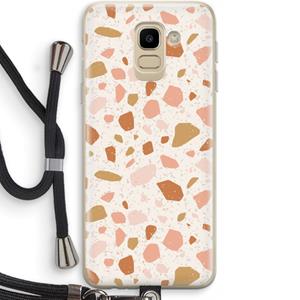 CaseCompany Terrazzo N°18: Samsung Galaxy J6 (2018) Transparant Hoesje met koord