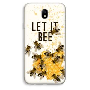 CaseCompany Let it bee: Samsung Galaxy J7 (2017) Transparant Hoesje