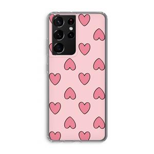 CaseCompany Ondersteboven verliefd: Samsung Galaxy S21 Ultra Transparant Hoesje