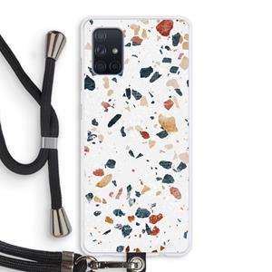 CaseCompany Terrazzo N°4: Samsung Galaxy A71 Transparant Hoesje met koord