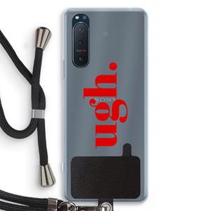 CaseCompany Ugh: Sony Xperia 5 II Transparant Hoesje met koord