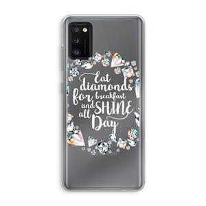 CaseCompany Diamonds: Samsung Galaxy A41 Transparant Hoesje