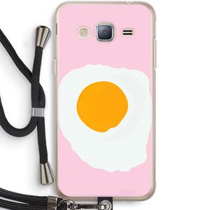 CaseCompany Sunny side up: Samsung Galaxy J3 (2016) Transparant Hoesje met koord