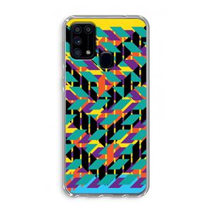 CaseCompany Skew Bee 1: Samsung Galaxy M31 Transparant Hoesje